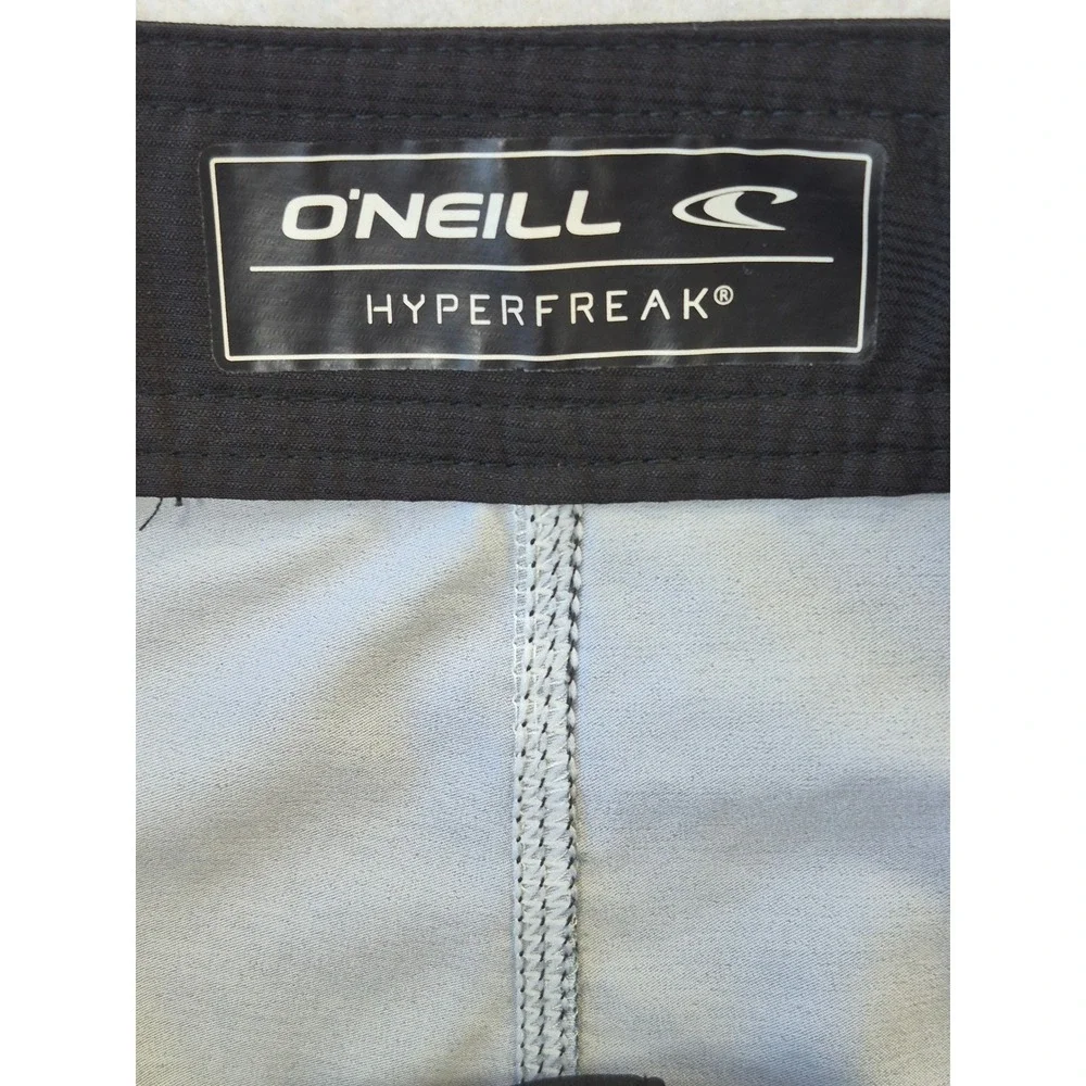 O'Neill Hyperfreak Tropical Palm Board Shorts Black Neon Men's 34